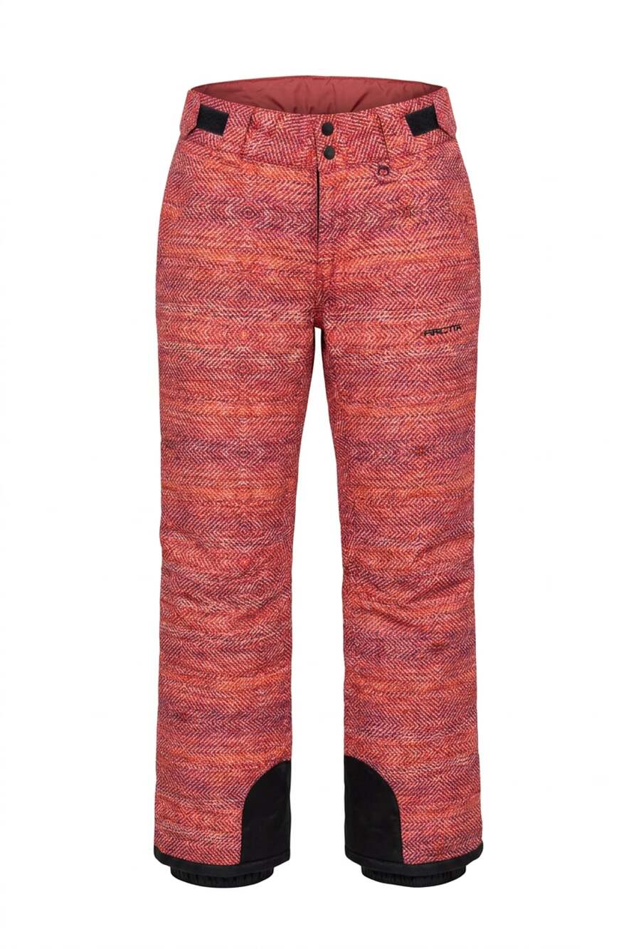 Arctix Women's Insulated Snow Pants Red Pink Aztec Geometric Pattern Size S